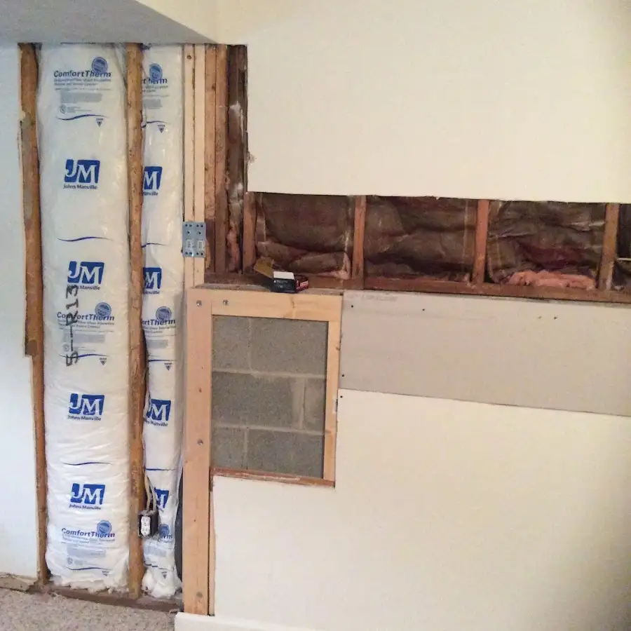 Wall insulation replacement during Basement Flood Cleanup in Elizabethton